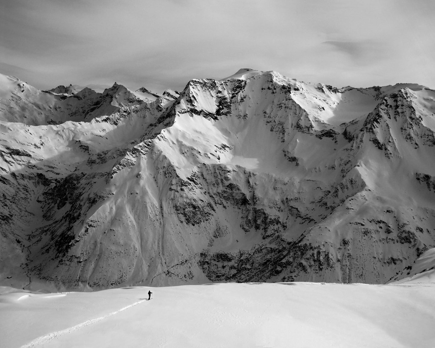 Lone Path In Snow