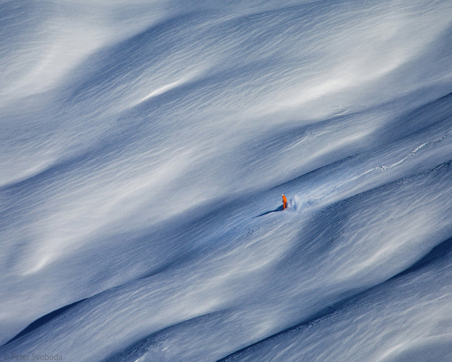 Skier On Fresh Snow