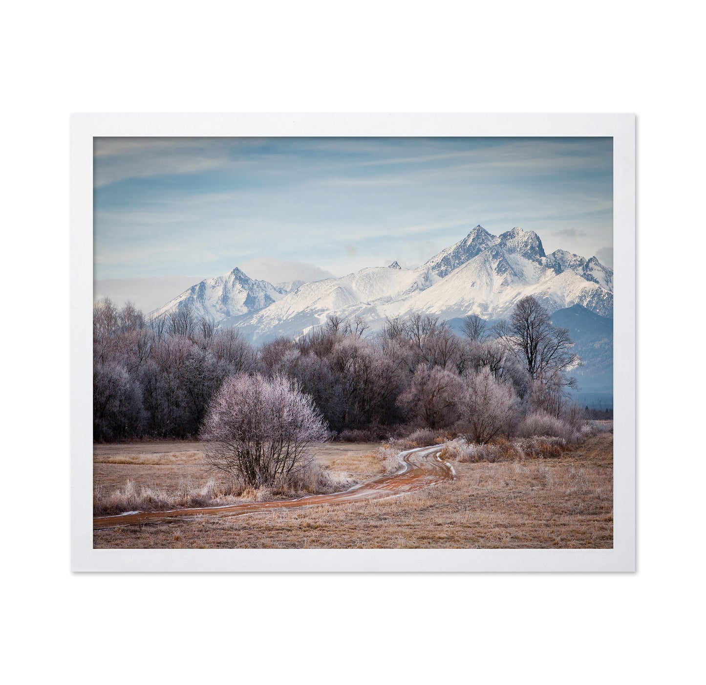 Frosty Path to Snowy Peaks