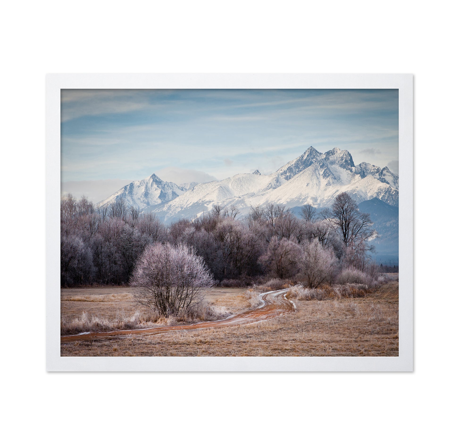 Frosty Path to Snowy Peaks