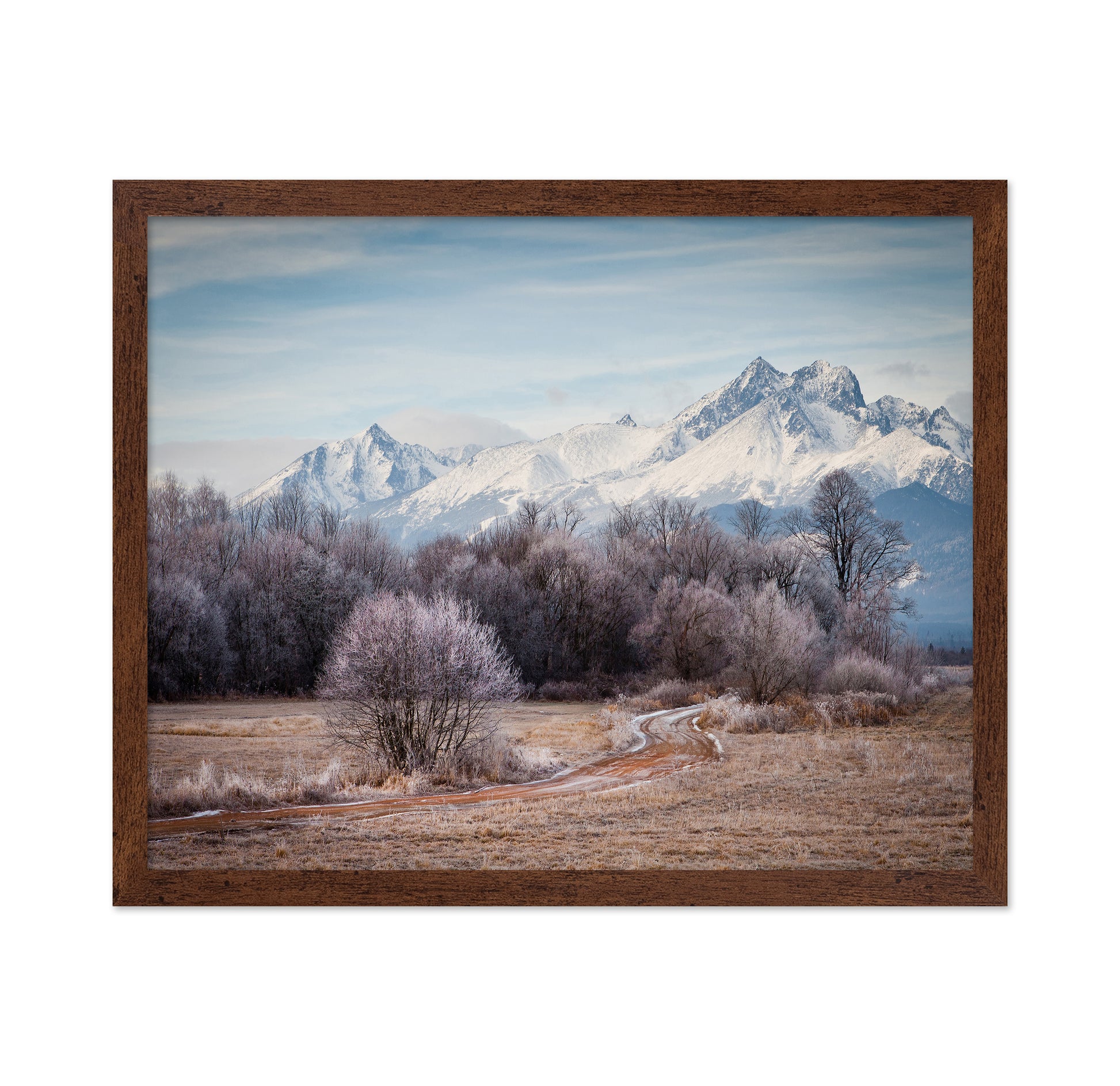 Frosty Path to Snowy Peaks