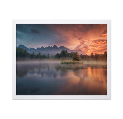 Sunrise Reflection on Mountain Lake