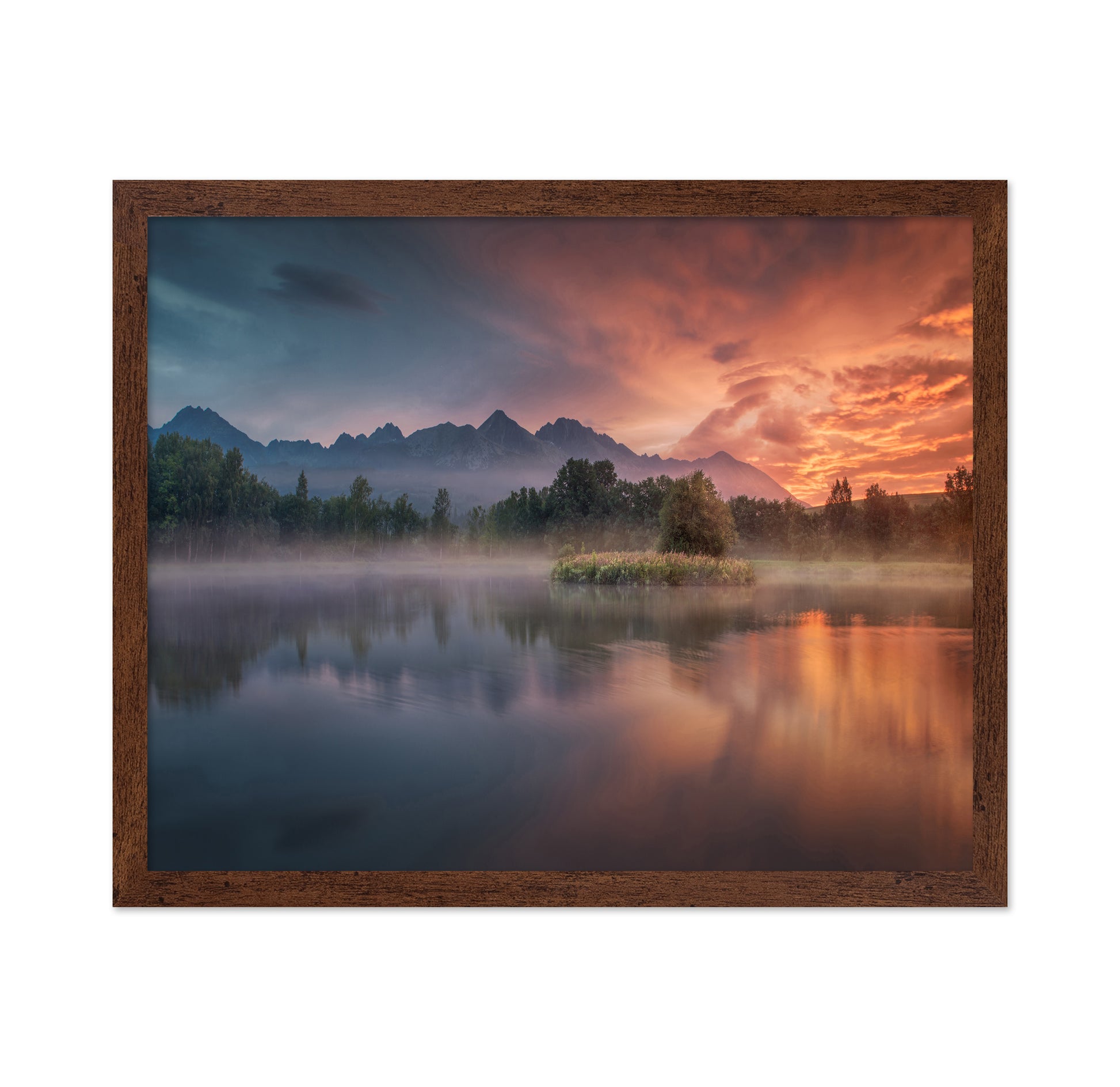 Sunrise Reflection on Mountain Lake
