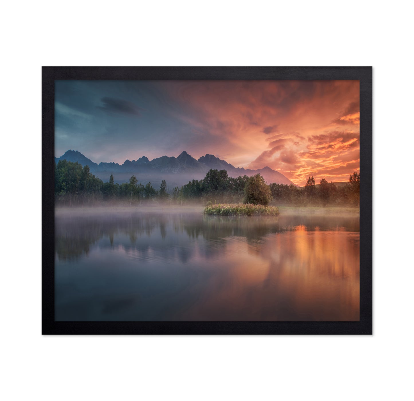 Sunrise Reflection on Mountain Lake