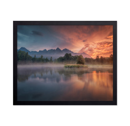 Sunrise Reflection on Mountain Lake