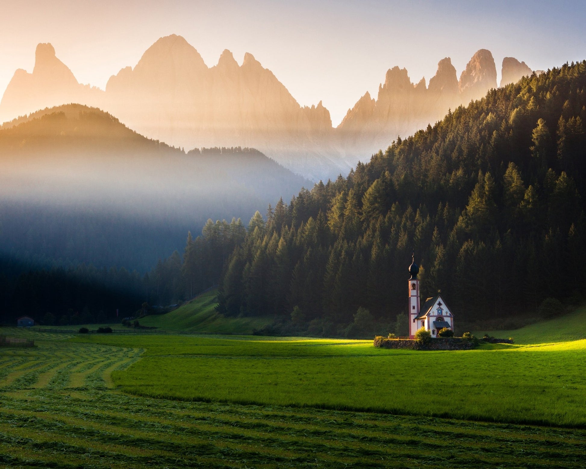 Chapel in Golden Mountain Light
