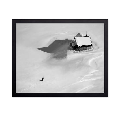 Lone Cabin in Endless Snow