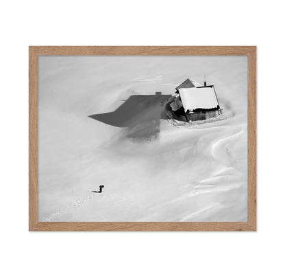 Lone Cabin in Endless Snow