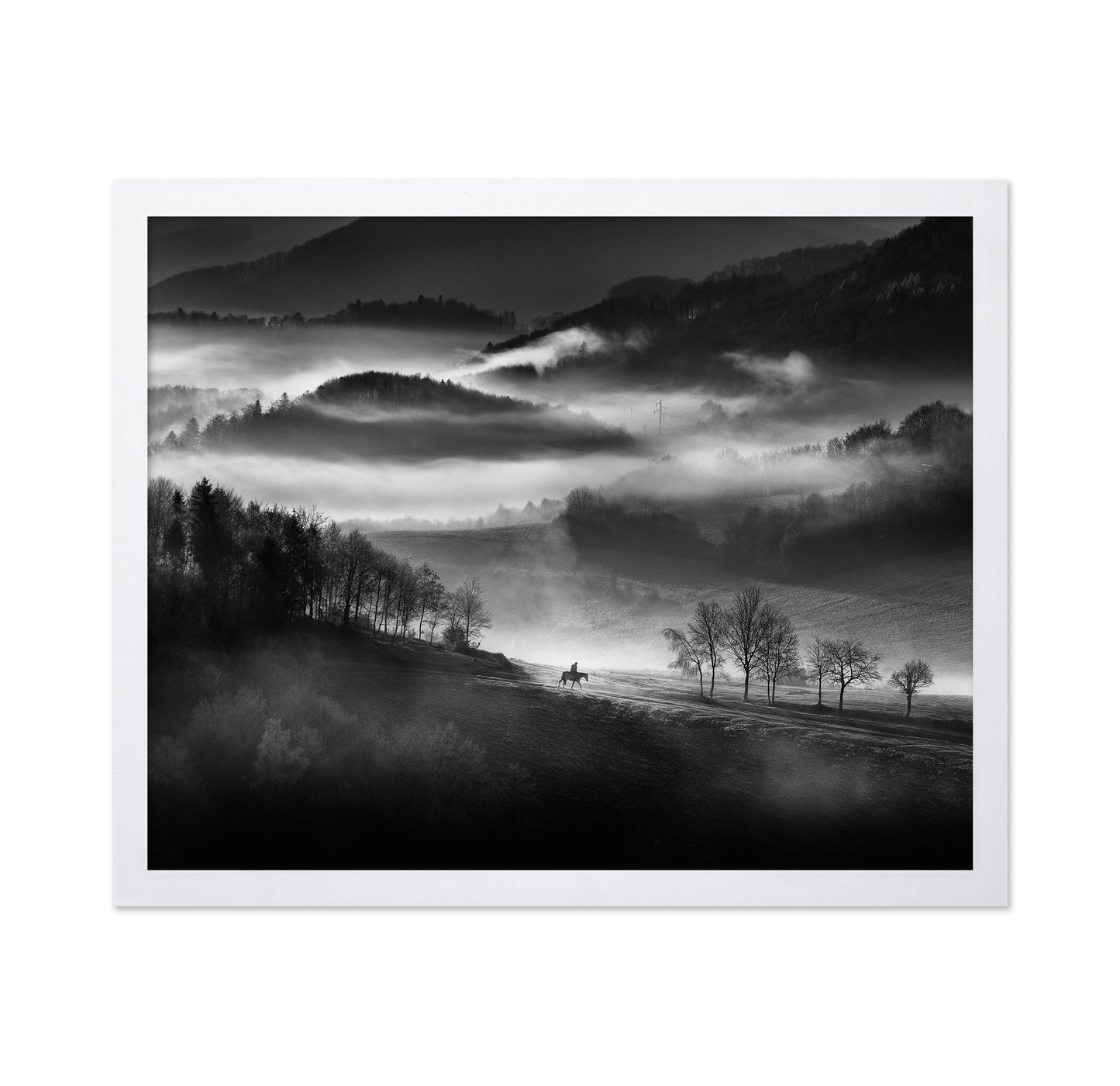 Rider Through the Morning Mist
