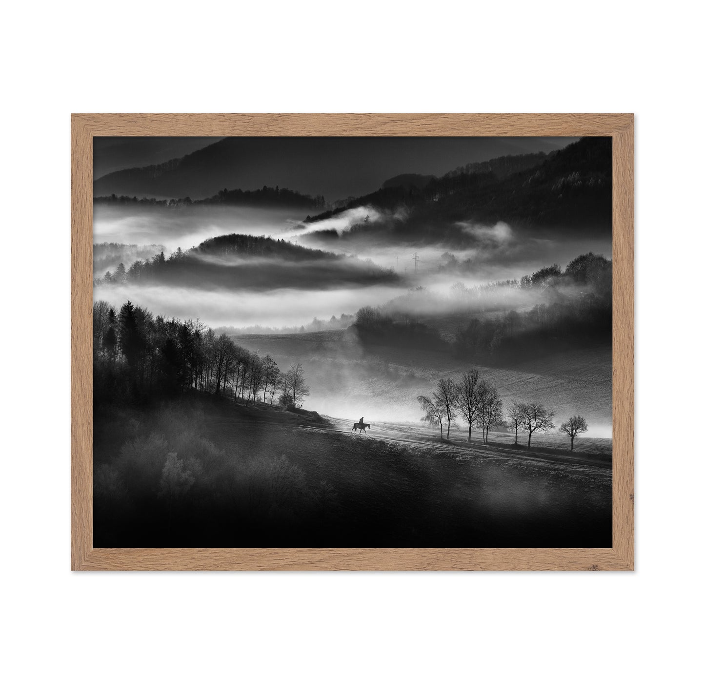 Rider Through the Morning Mist