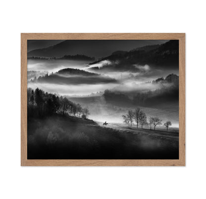 Rider Through the Morning Mist