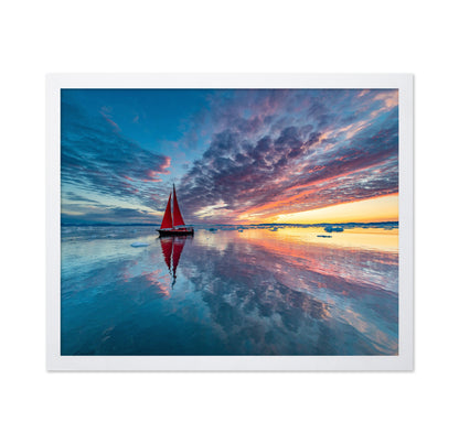 Arctic Red Sailboat