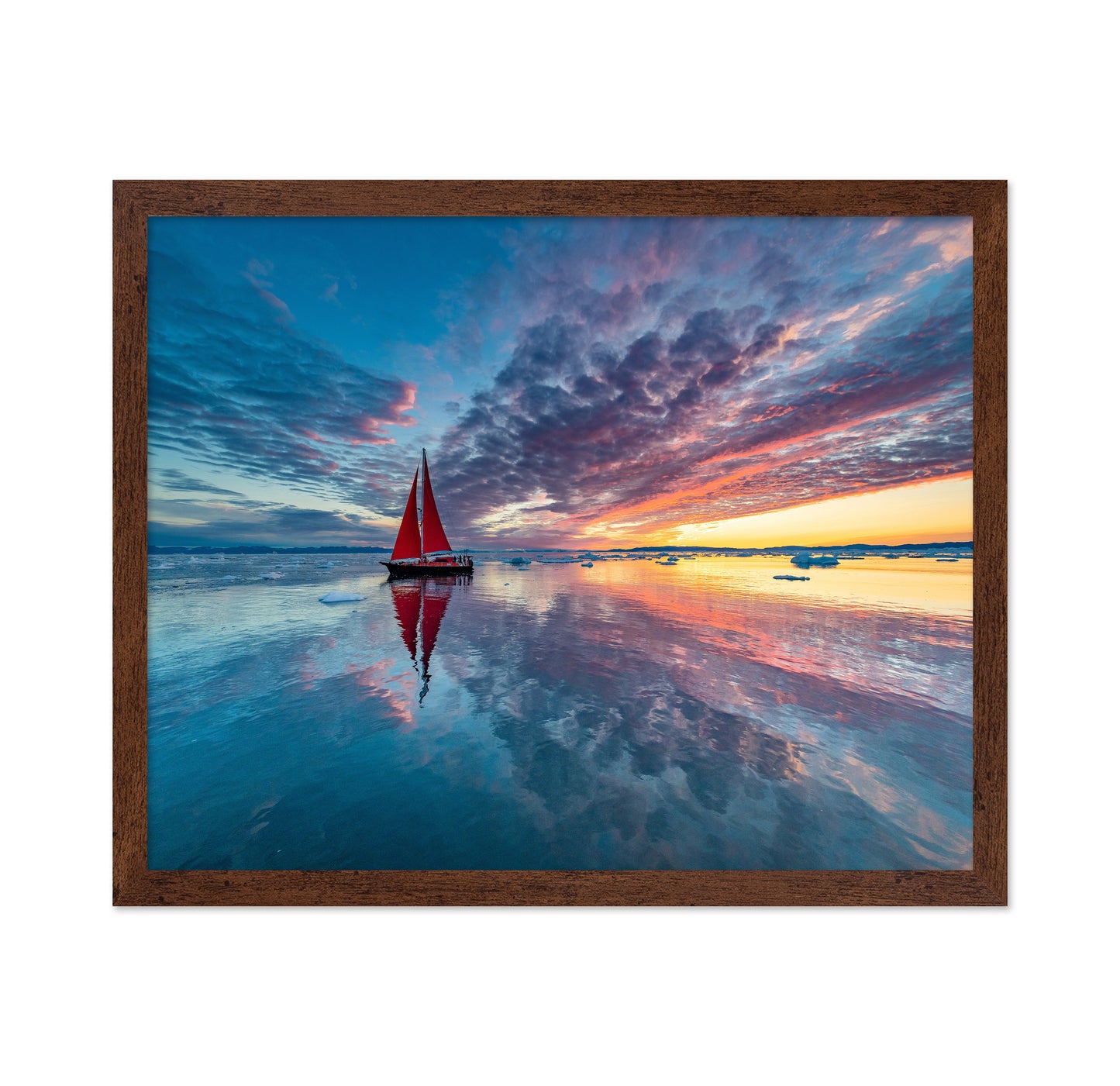Arctic Red Sailboat