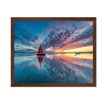 Arctic Red Sailboat