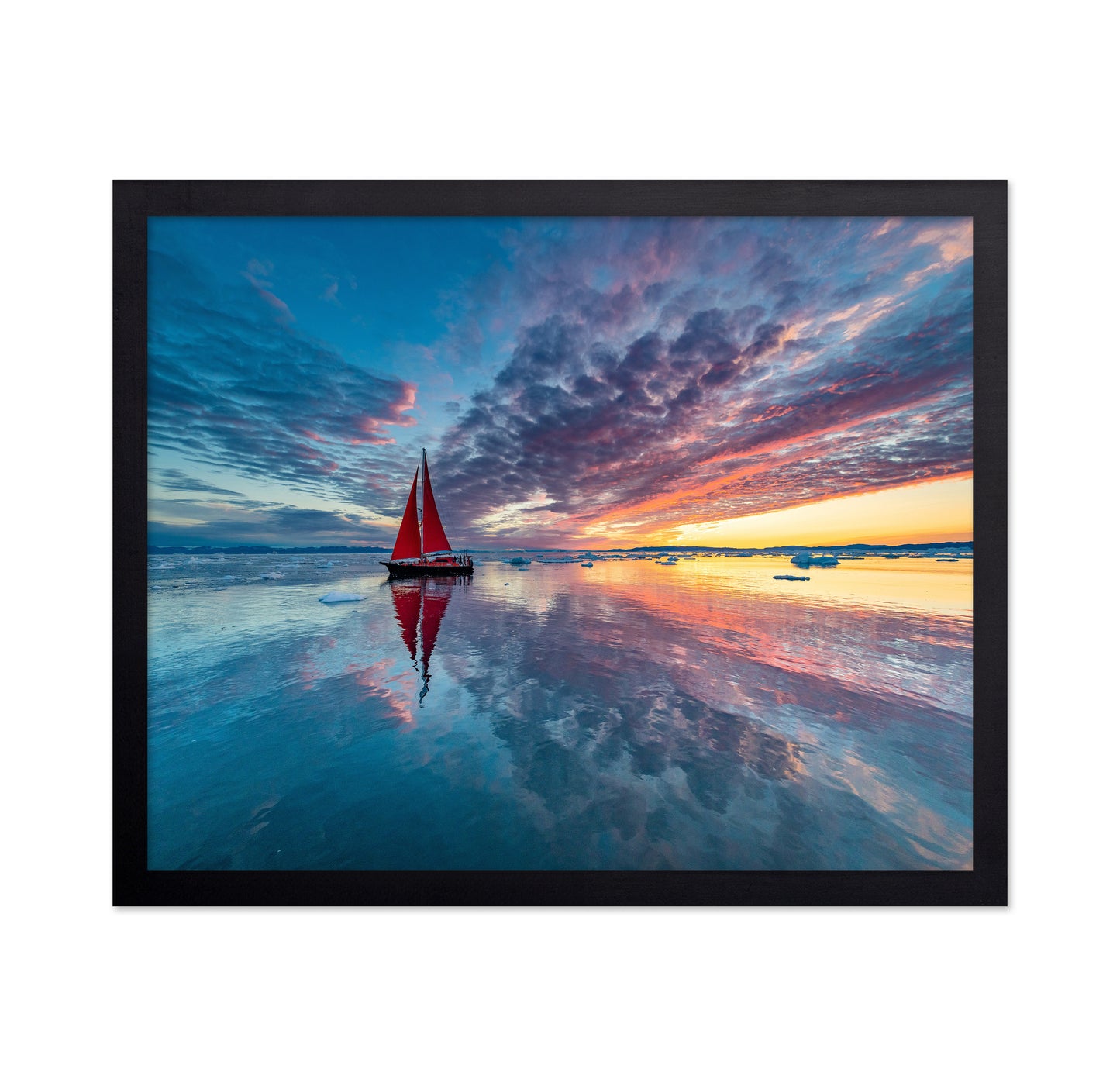 Arctic Red Sailboat
