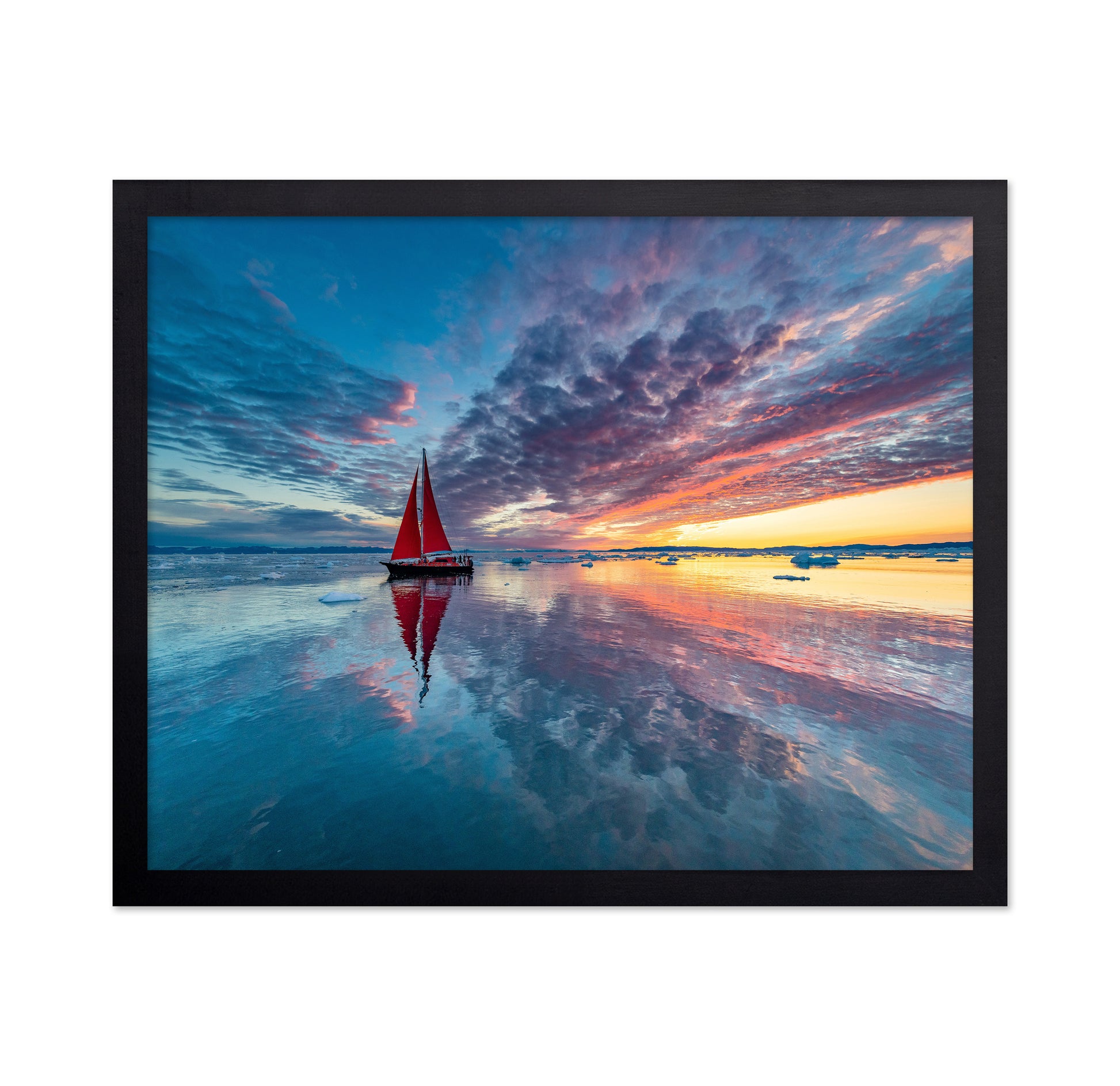 Arctic Red Sailboat