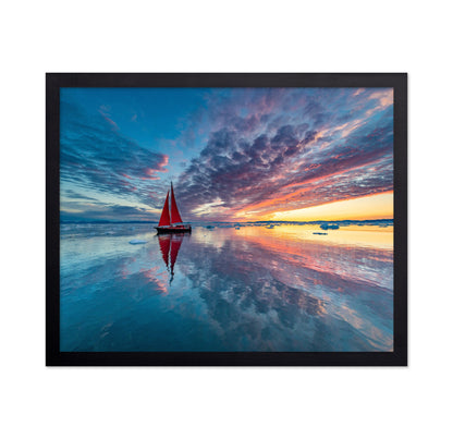 Arctic Red Sailboat