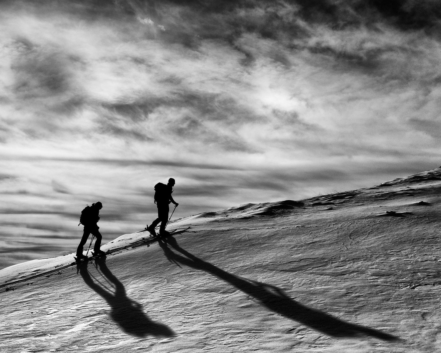 Mountain Climbers Silhouette