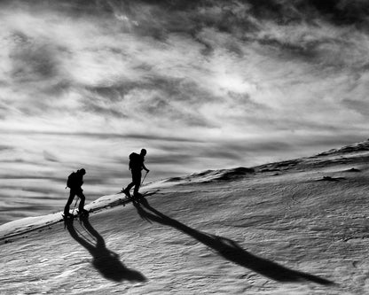 Mountain Climbers Silhouette