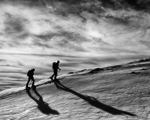 Mountain Climbers Silhouette