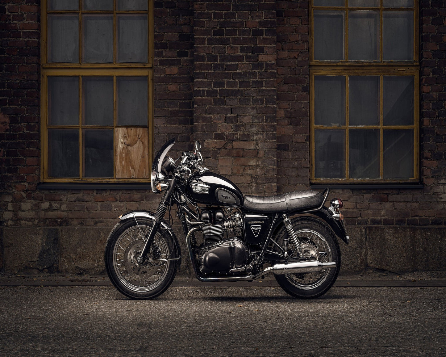 Classic Black Motorcycle
