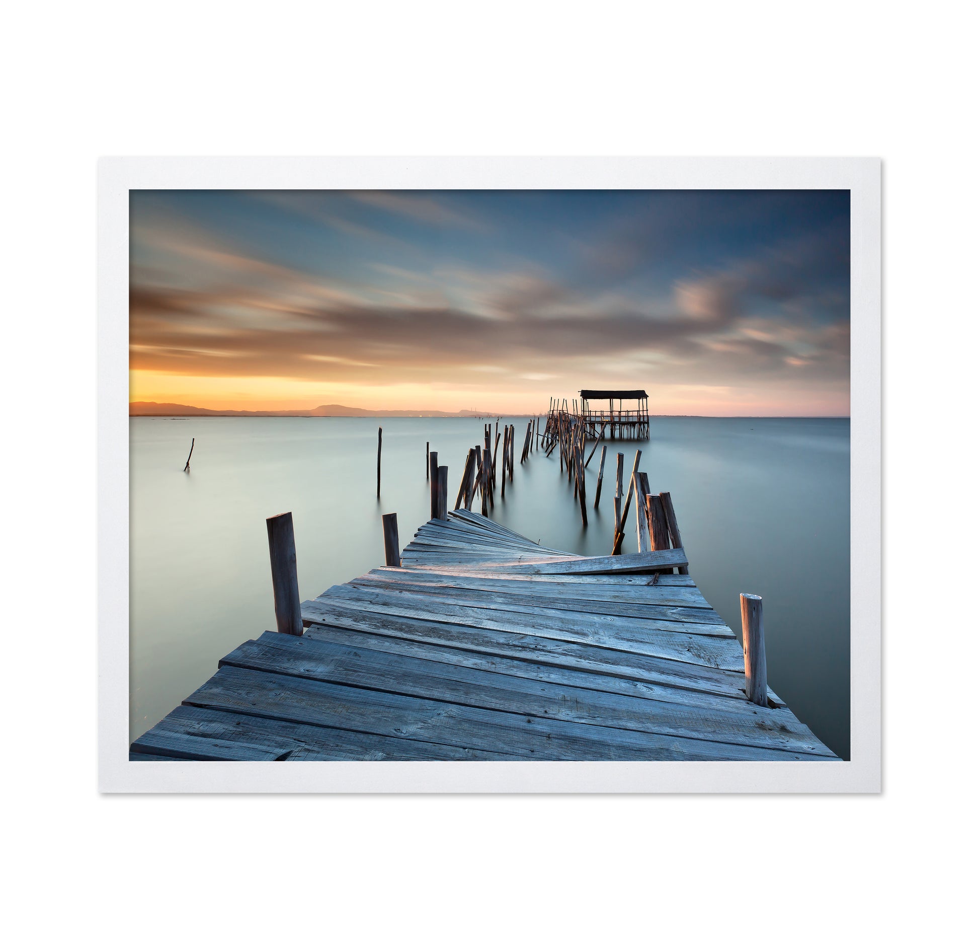 Broken Pier At Sunset