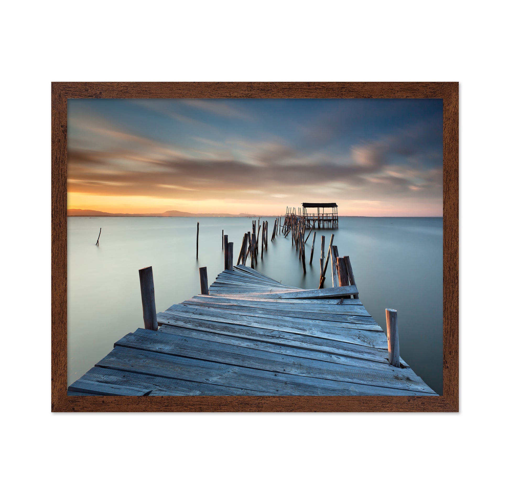 Broken Pier At Sunset