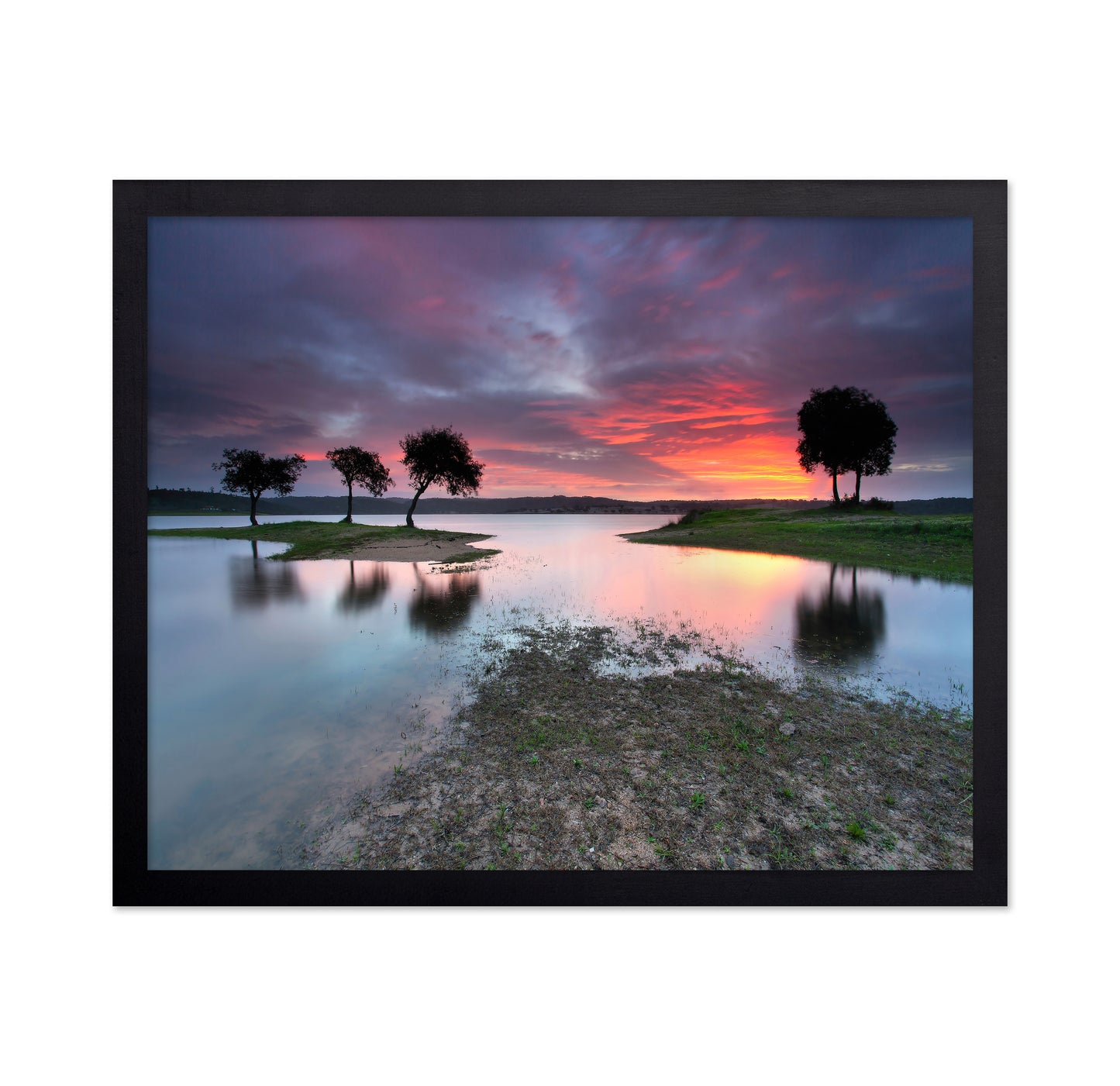 Sunset Over Quiet Lake