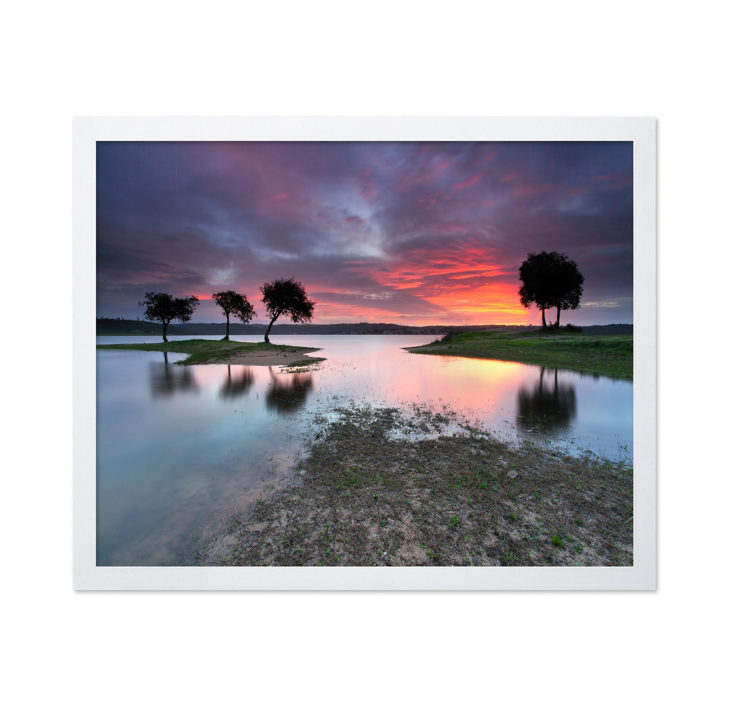 Sunset Over Quiet Lake
