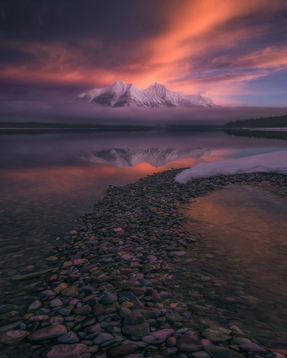 Misty Mountain Reflection