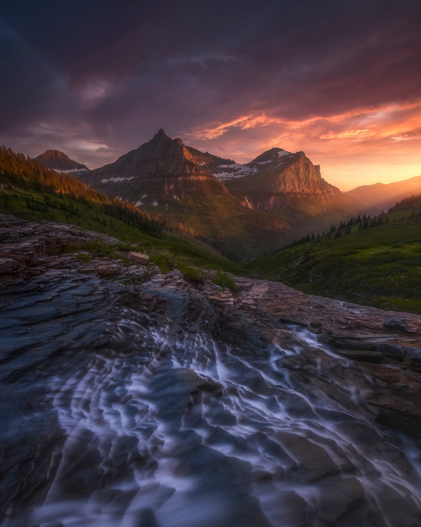 Mountain Valley Sunset