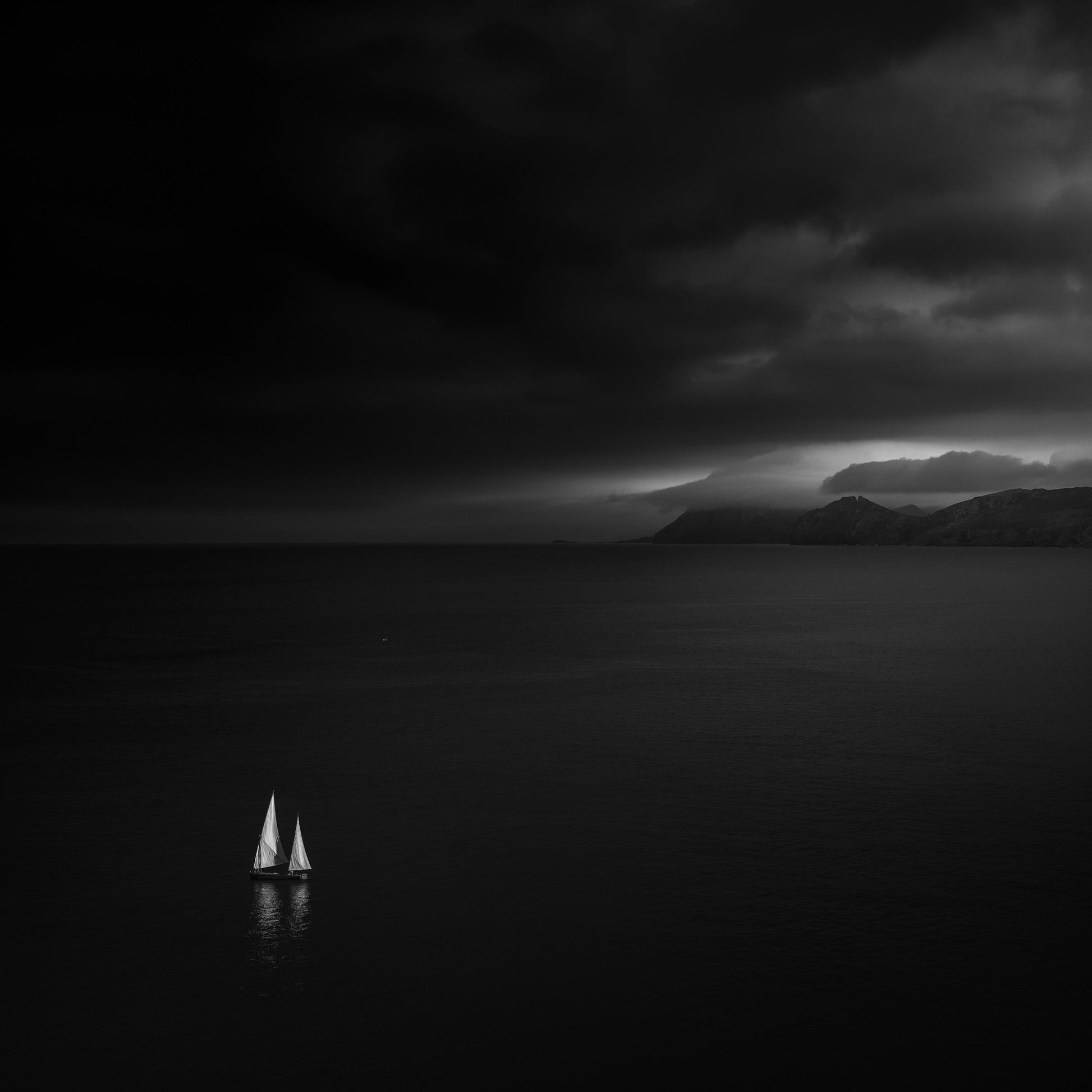 Lonely Sailboat Storm