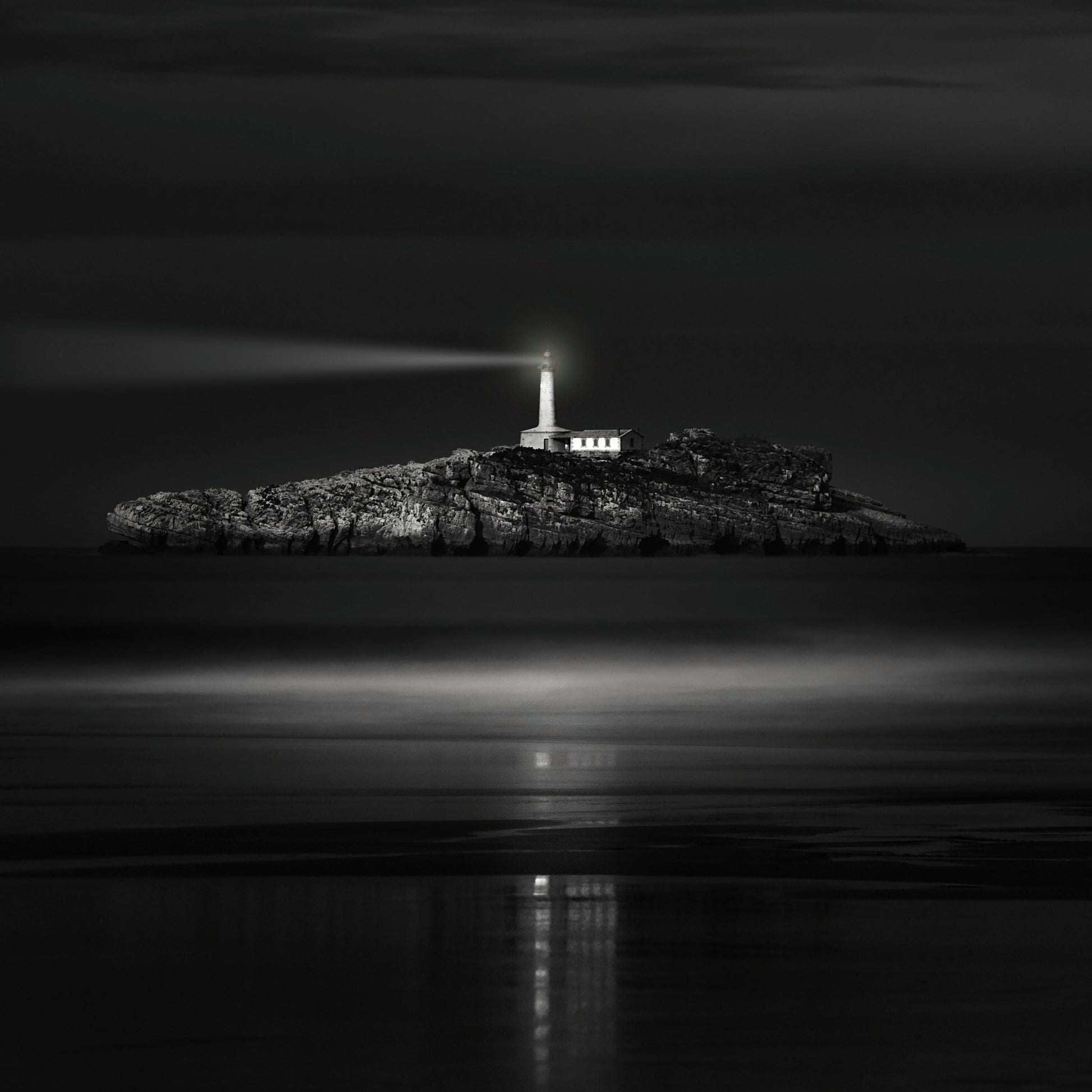 Guiding Lighthouse Night