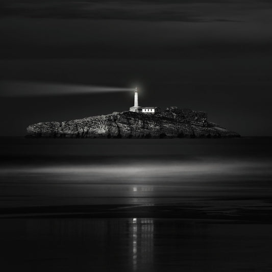 Guiding Lighthouse Night