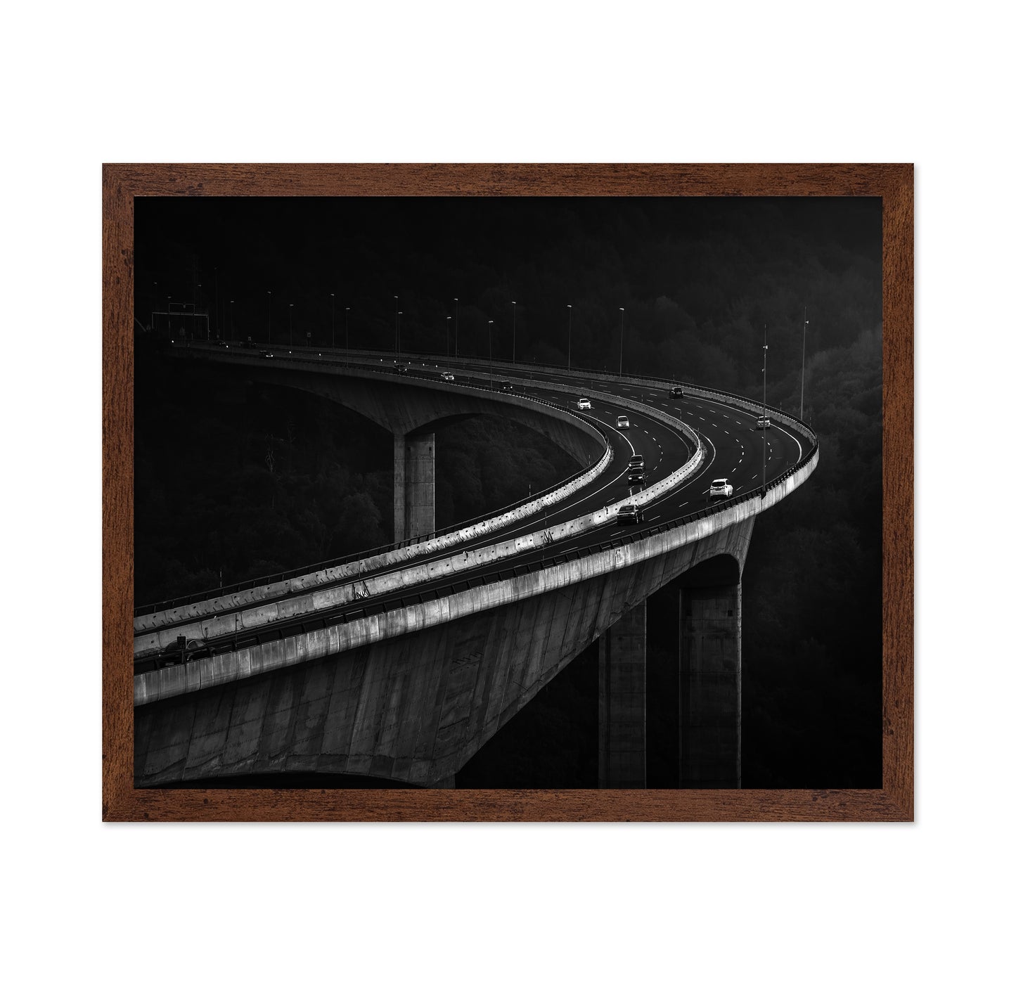 Curving Highway Bridge