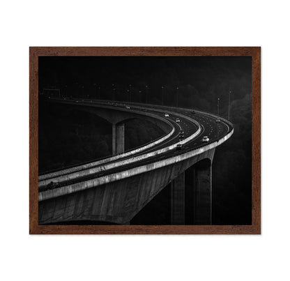 Curving Highway Bridge