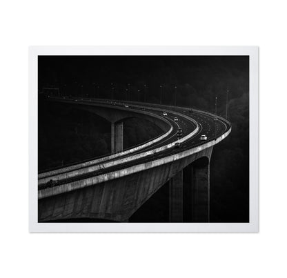 Curving Highway Bridge