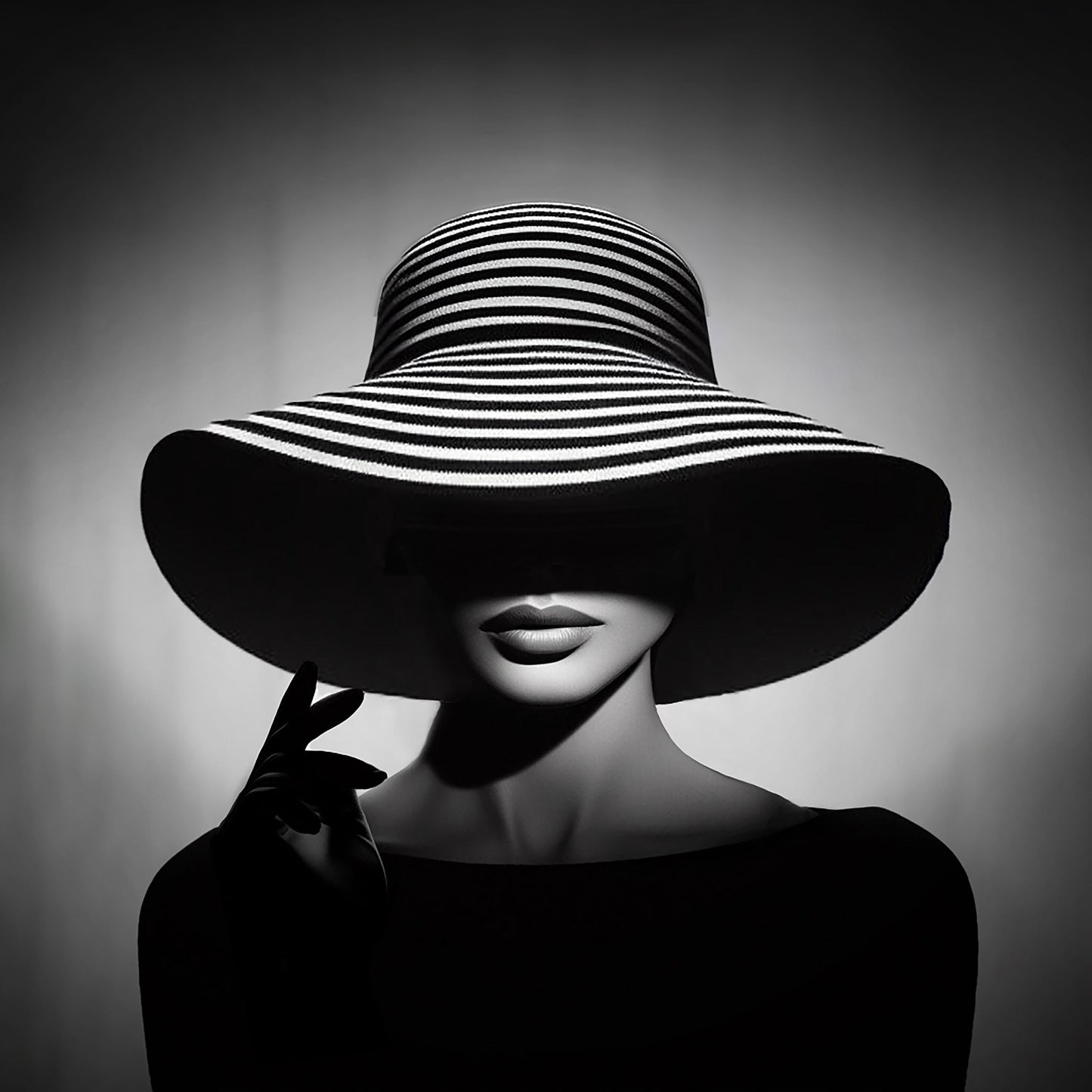 Striped Hat Portrait