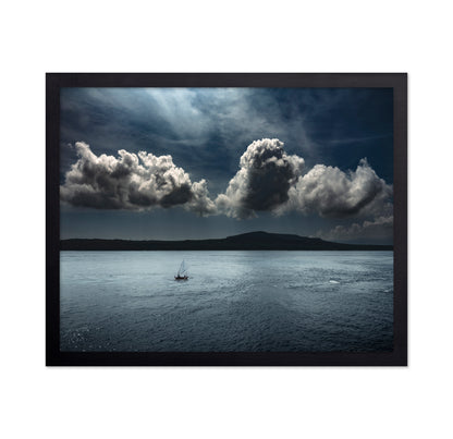 Lone Boat On Ocean