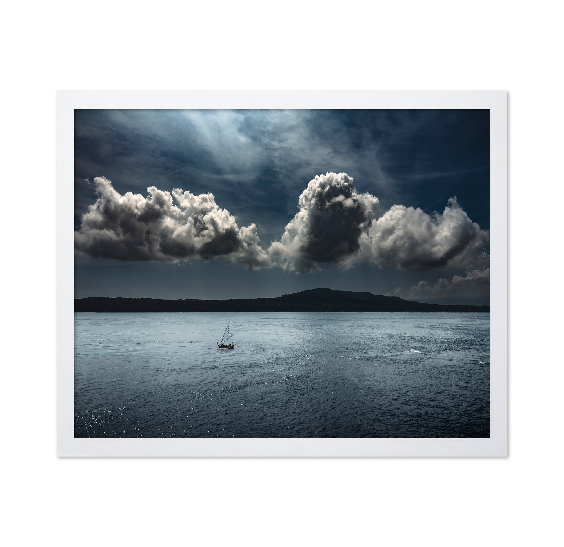 Lone Boat On Ocean