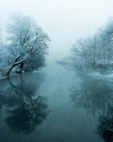 Misty Winter River