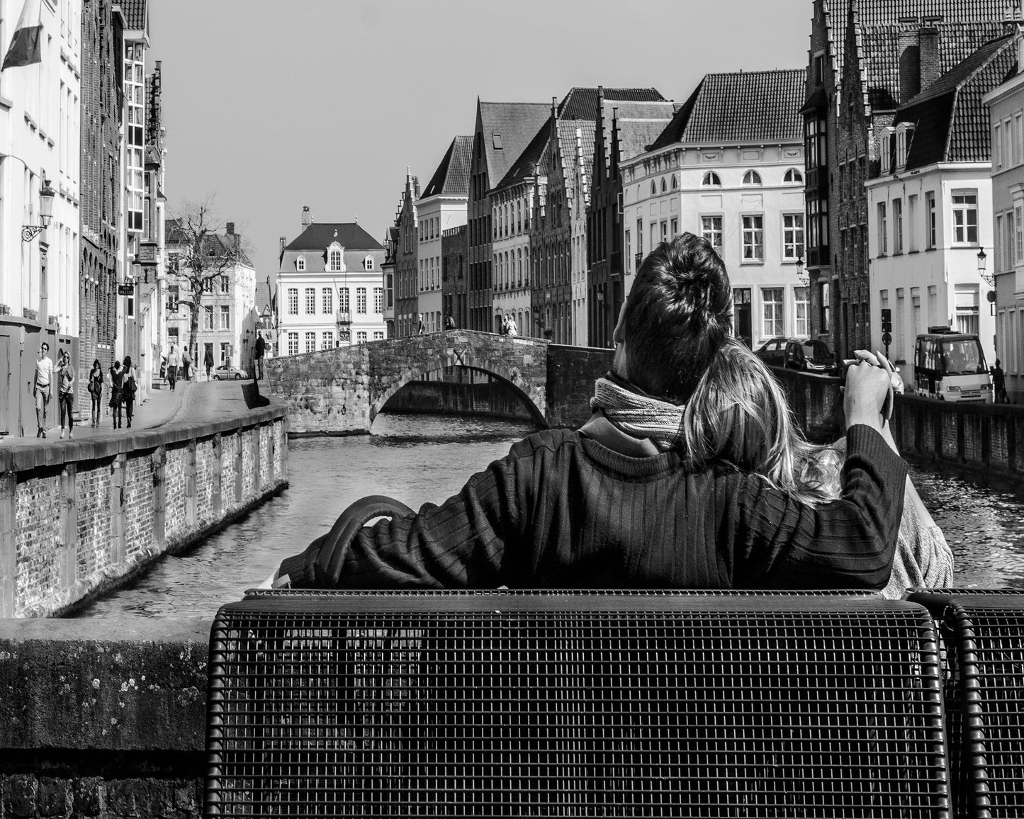 Couple by Canal in Bruges