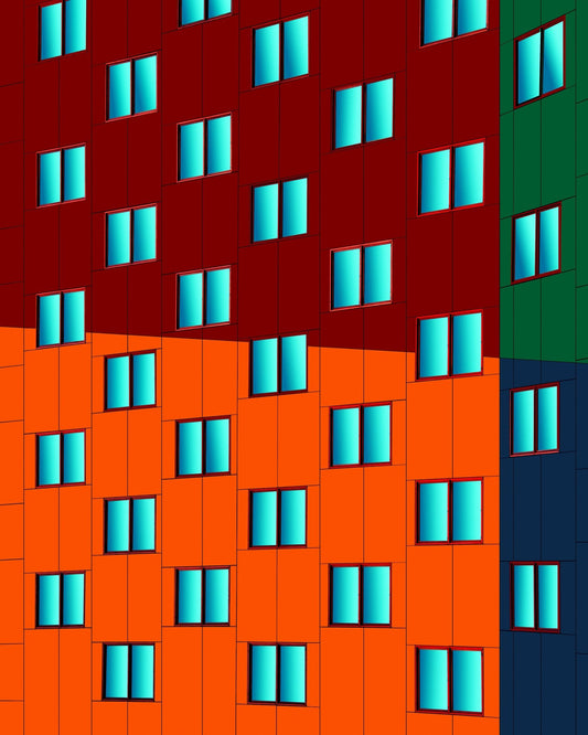 Colorful Geometric Building Pattern