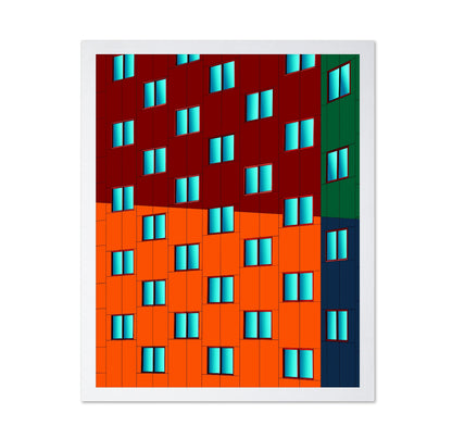 Colorful Geometric Building Pattern