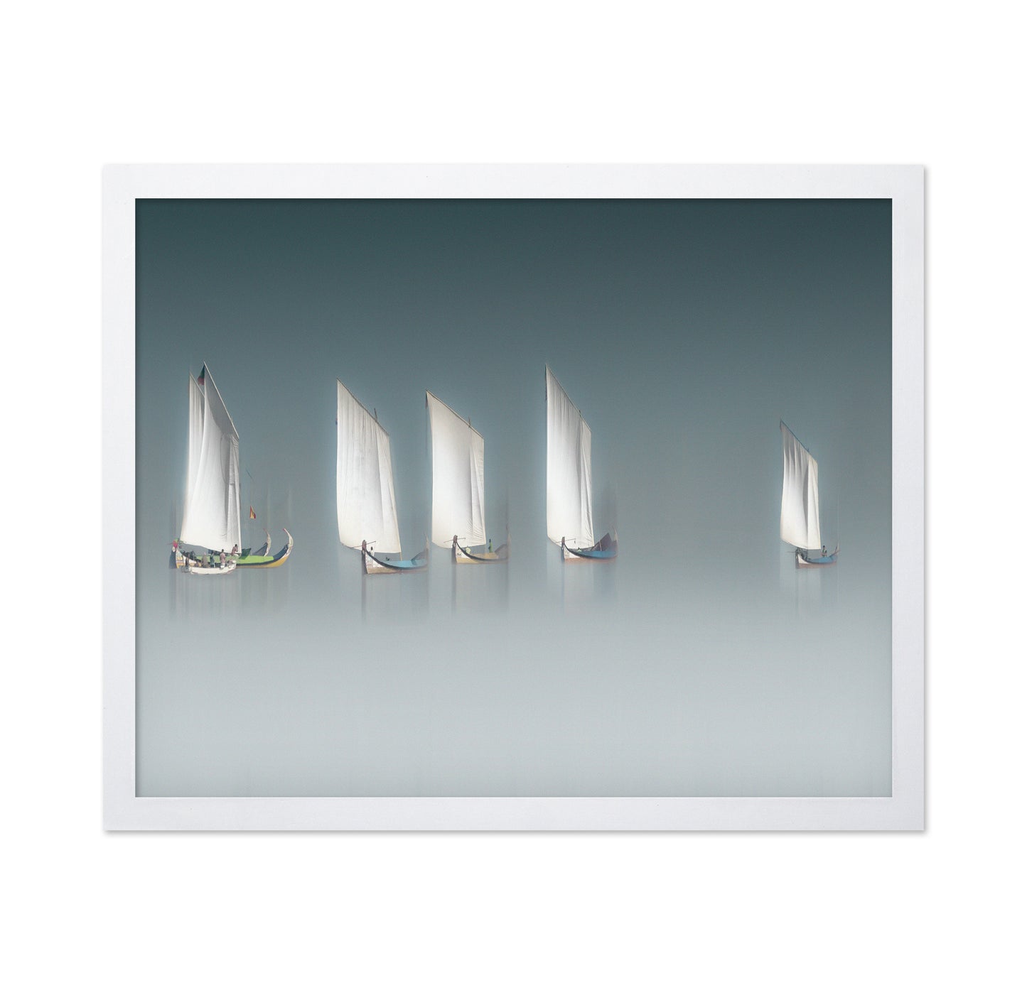 Minimal Sailboats in Fog