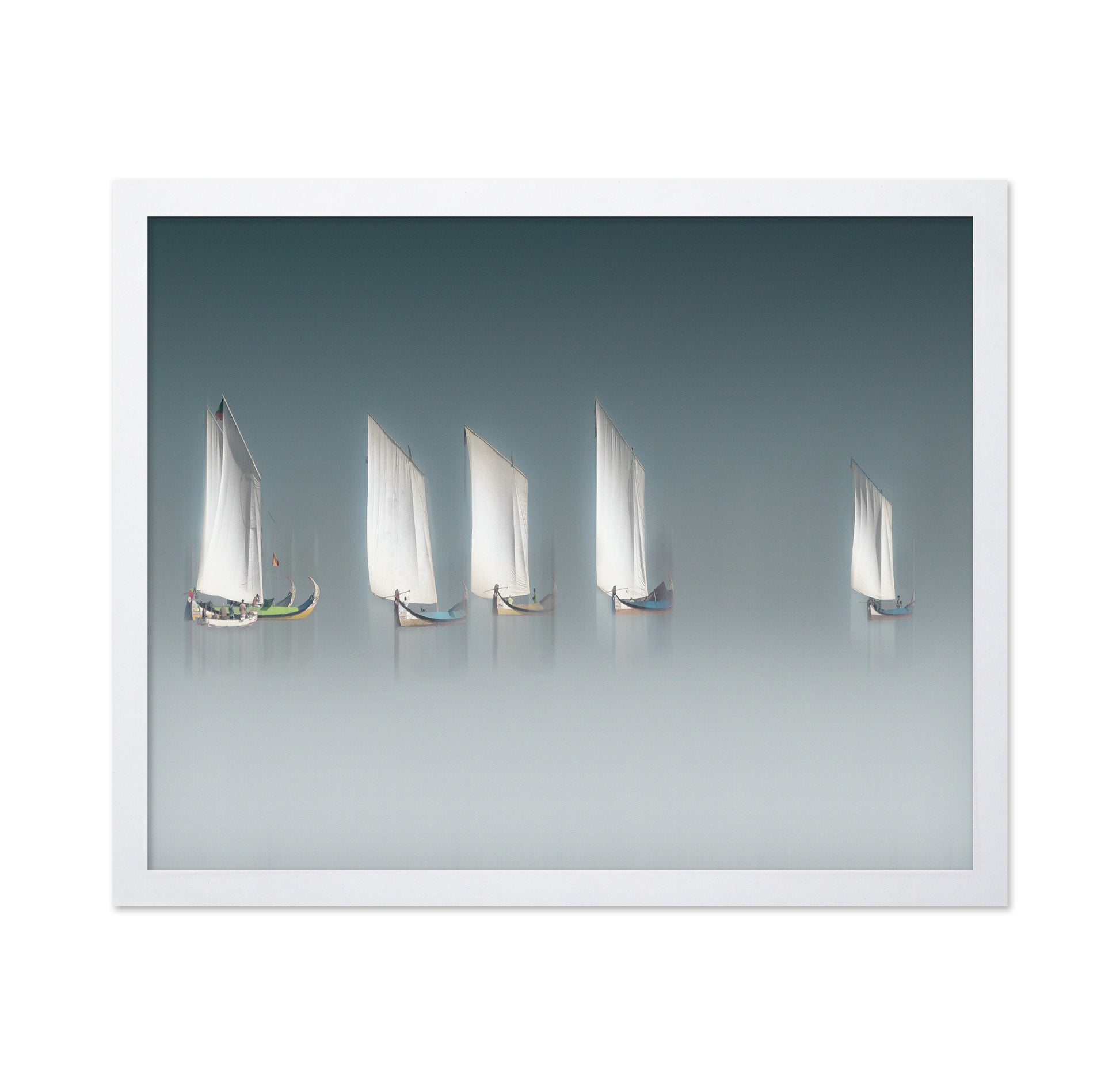 Minimal Sailboats in Fog