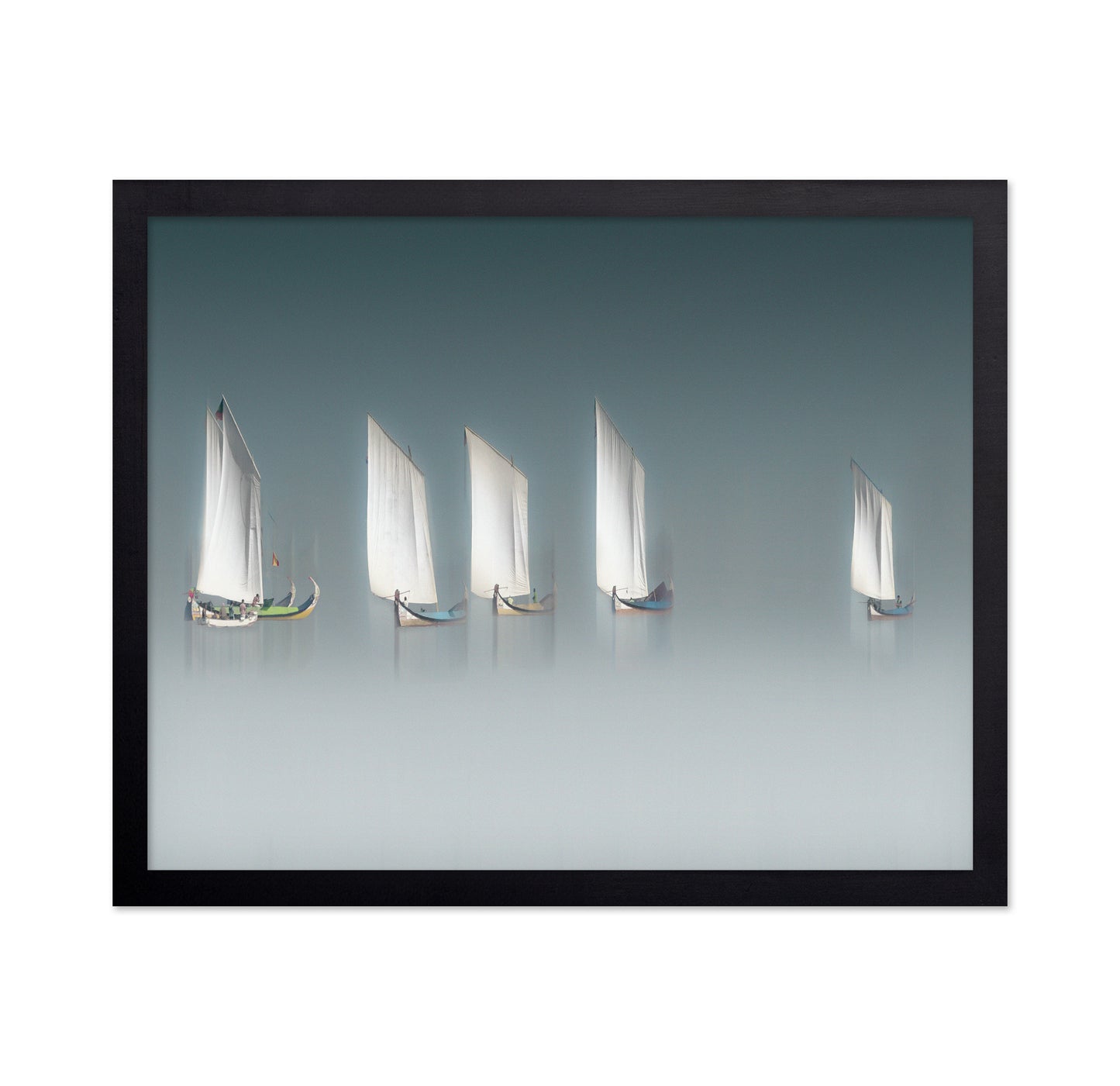 Minimal Sailboats in Fog