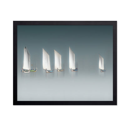 Minimal Sailboats in Fog