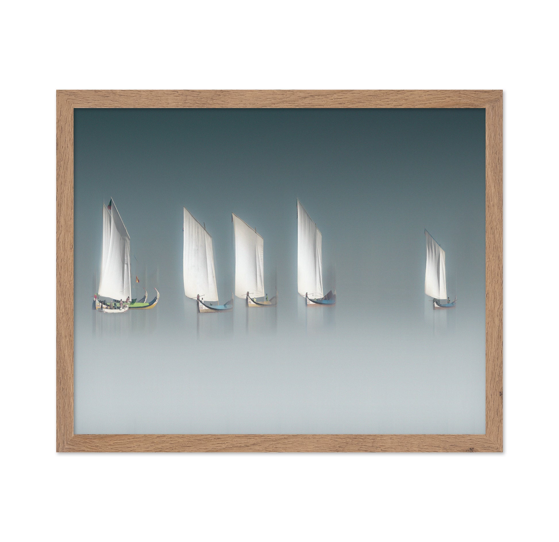 Minimal Sailboats in Fog