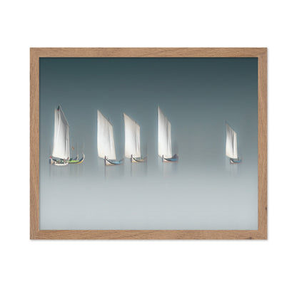 Minimal Sailboats in Fog